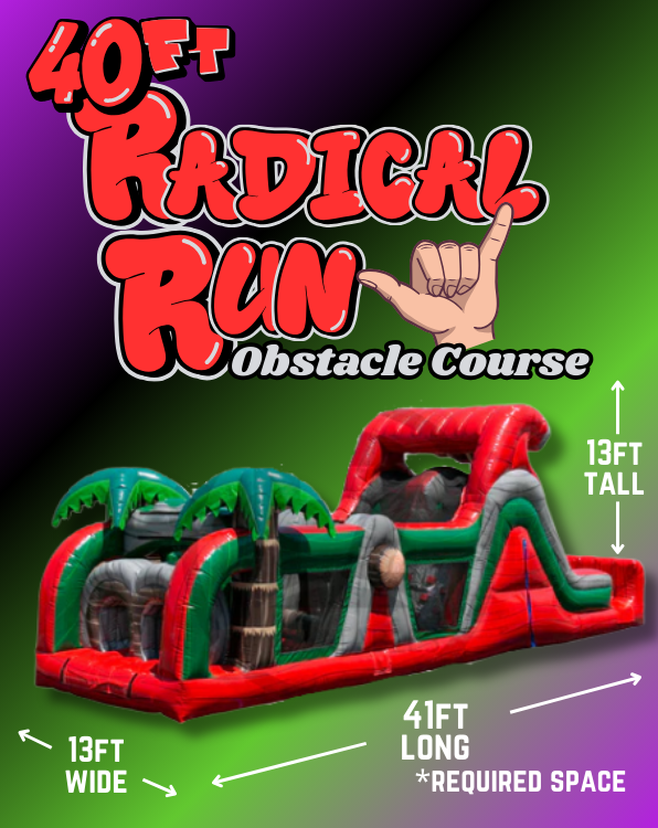 40ft Radical Run Obstacle Course