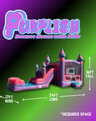 Purplish Combo Bounce House (double lane)