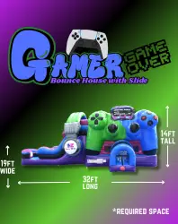 Gamer Combo Bounce House (double lane)