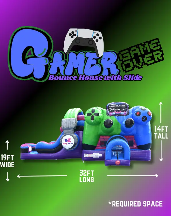 Gamer Combo Bounce House (double lane)