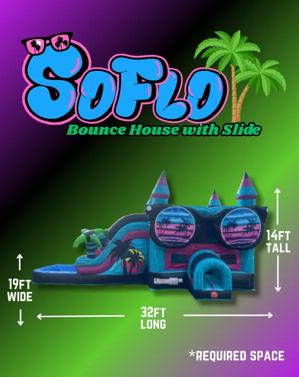 SoFlo Combo Bounce House(double lane)