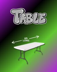 6ft Foldable Table