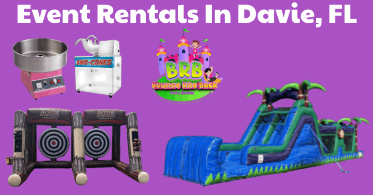 Event Rentals In Davie, FL - Bounce Rite Back Party Rentals