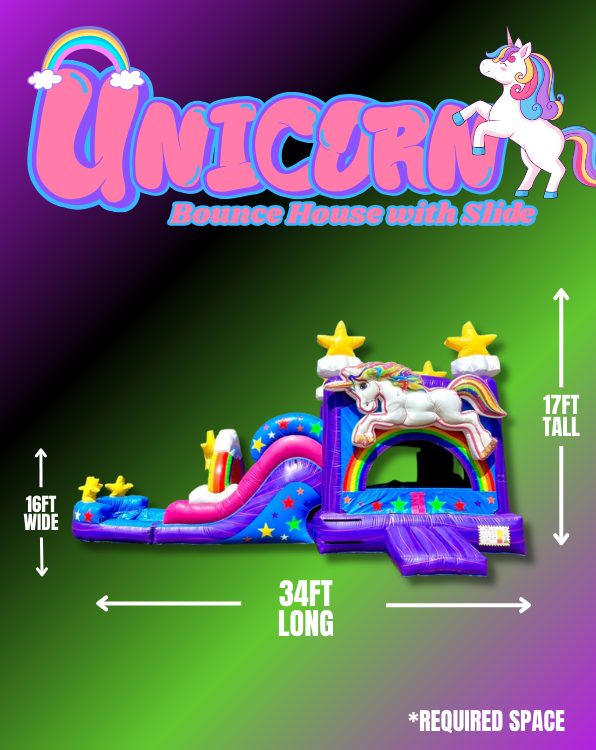 Unicorn Combo Bounce House
