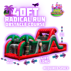 40ft Radical Run Obstacle Course