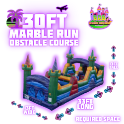 30ft Marble Run Obstacle Course