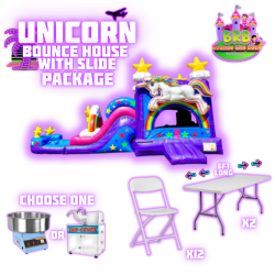 Unicorn Bounce House w/ Slide Package