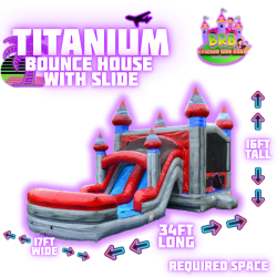 Titanium Bounce House w/ Slide (double lane)