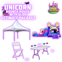 Unicorn Bounce House w/ Slide Ultimate Package