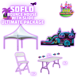 SoFlo Bounce House w/ Slide (double lane) Ultimate Package
