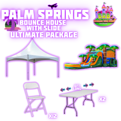 Palm Springs Bounce House w/ Slide (double lane) Ultimate Package