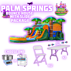 Palm Springs Bounce House w/ Slide (double lane) Package
