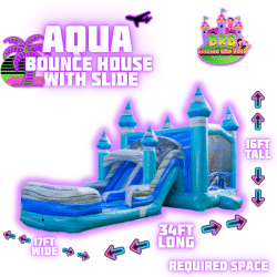 Aqua Bounce House w/slide (double lane)