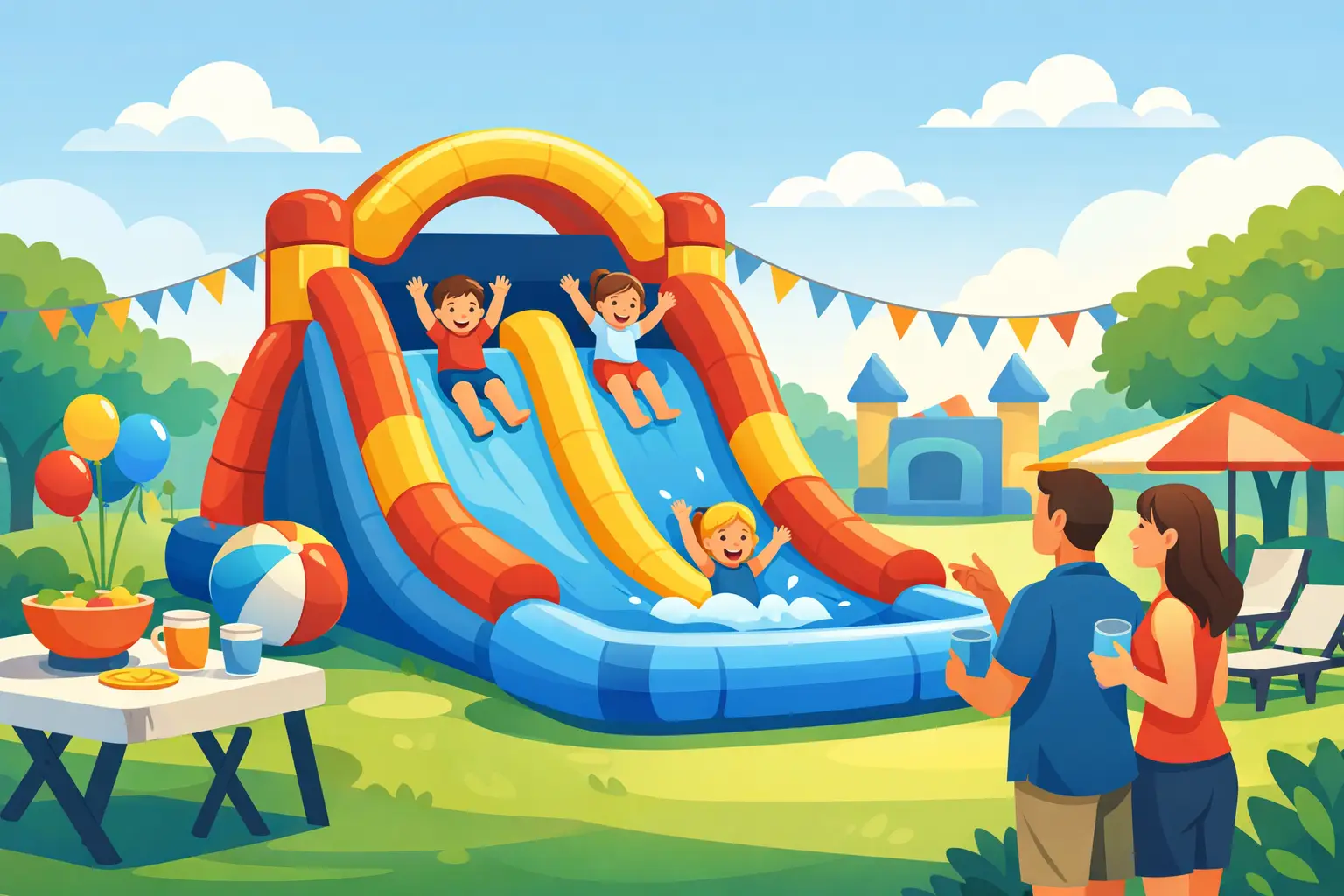 Inflatable Slide Rental for a Stress-Free Party