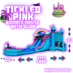 Tickled Pink Bounce House with Slide